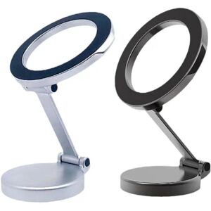 GreenZech (Silver) Magnetic Foldable Car Phone Holder - Universal 360 Rotating Stand for S GreenZech (Silver) Magnetic Foldable Car Phone Holder - Universal 360 Rotating Stand for S