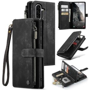 Unbranded (For Samsung Galaxy A56, Black) CaseMe C30 Card Slots Zipper Wallet Leather Phon Unbranded (For Samsung Galaxy A56, Black) CaseMe C30 Card Slots Zipper Wallet Leather Phon