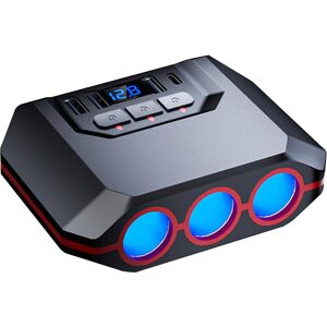 Unbranded USB C Car Adapter 3 Socket Car Charger Splitter - 120W Car Charging Port, Phon Unbranded USB C Car Adapter 3 Socket Car Charger Splitter - 120W Car Charging Port, Phon