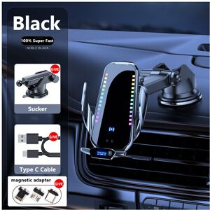 Unbranded (Black with stick)RGB car phone holder 20W wireless charger car iPhone 12 13 14 Unbranded (Black with stick)RGB car phone holder 20W wireless charger car iPhone 12 13 14