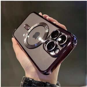Gaatpot (PURPLE, For iPhone 11ProMax) Luxury Magnetic Plating Clear Case For Magsafe Wir Gaatpot (PURPLE, For iPhone 11ProMax) Luxury Magnetic Plating Clear Case For Magsafe Wir