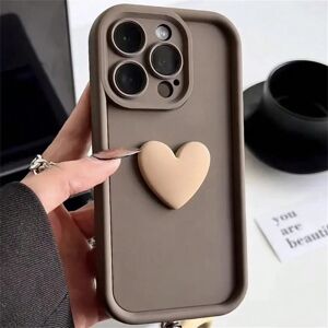 Gaatpot (Brown, For iPhone 16 Pro) Luxury Cute 3D Love Heart Silicone Phone Case For iPh Gaatpot (Brown, For iPhone 16 Pro) Luxury Cute 3D Love Heart Silicone Phone Case For iPh