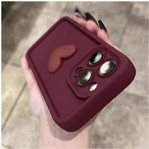 Gaatpot (Full Wine Red, For iPhone 14 Pro) Luxury Cute 3D Love Heart Silicone Phone Case Gaatpot (Full Wine Red, For iPhone 14 Pro) Luxury Cute 3D Love Heart Silicone Phone Case