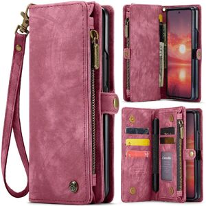 GANGXUN (Red) Case for Samsung Galaxy Z Fold7 5g Detachable Card Holder Strong Magnetic GANGXUN (Red) Case for Samsung Galaxy Z Fold7 5g Detachable Card Holder Strong Magnetic