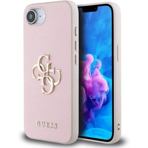 Guess PU Grained 4G Metal Logo Case for iPhone 16e Pink - GUHCPSE4PGT4MBP Guess PU Grained 4G Metal Logo Case for iPhone 16e Pink - GUHCPSE4PGT4MBP