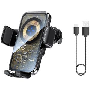 Unbranded (Gray, One size) Fast Wireless Car Charger Mount Auto Clamping 15W/10W/7.5W Char Unbranded (Gray, One size) Fast Wireless Car Charger Mount Auto Clamping 15W/10W/7.5W Char