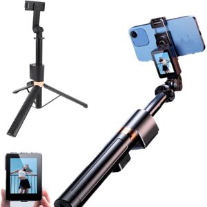 Unbranded 2in Screen Selfie Stick with Bluetooth Remote 12-67in Ext Portable Unbranded 2in Screen Selfie Stick with Bluetooth Remote 12-67in Ext Portable