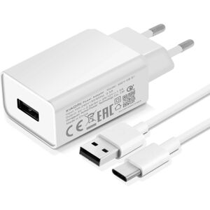 Xiaomi Wall charger original (18W) USB type C cable, White Xiaomi Wall charger original (18W) USB type C cable, White