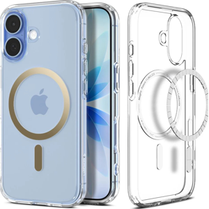 Spigen Ultra Hybrid MagSafe Case for iPhone 17 6.3" Clear/Gold Spigen Ultra Hybrid MagSafe Case for iPhone 17 6.3" Clear/Gold