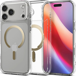 Spigen Ultra Hybrid MagSafe Case for iPhone 17 Pro Max 6.9" Clear/Gold Spigen Ultra Hybrid MagSafe Case for iPhone 17 Pro Max 6.9" Clear/Gold