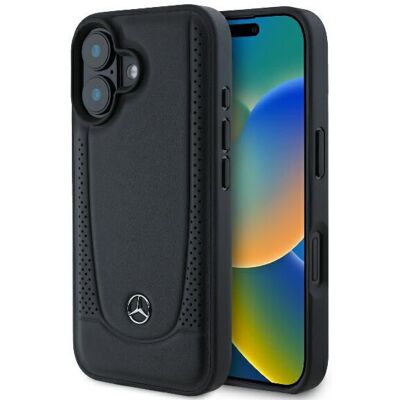 Mercedes iPhone 16 Leather Urban Black - Phone Case Mercedes iPhone 16 Leather Urban Black - Phone Case
