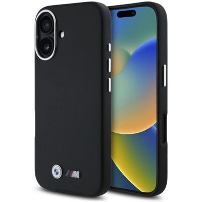 BMW iPhone 16 6.1" Black Full Metal Case with MagSafe BMW iPhone 16 6.1" Black Full Metal Case with MagSafe