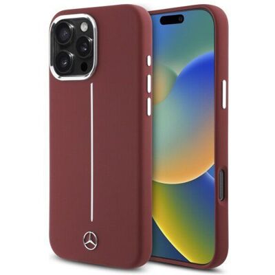 Mercedes-Benz iPhone 16 Pro Max Silicone Red Stripe MagSafe Case Mercedes-Benz iPhone 16 Pro Max Silicone Red Stripe MagSafe Case