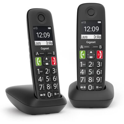 Siemens GIGASET WIRELESS PHONE E290 DUO BLACK L36852-H2901-D201 Siemens GIGASET WIRELESS PHONE E290 DUO BLACK L36852-H2901-D201