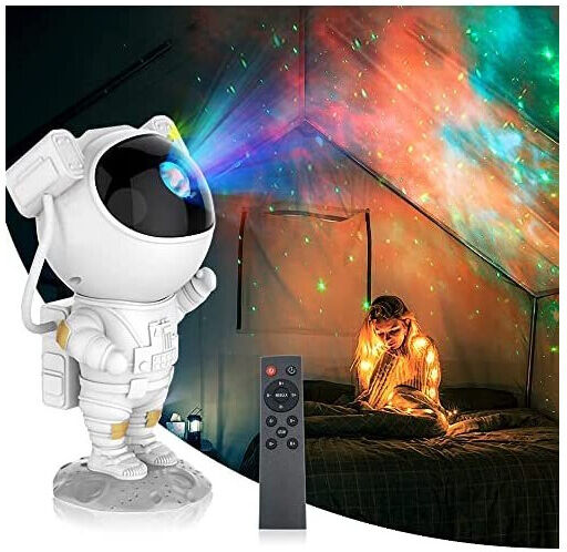 Farbrich Astronaut Galaxy Projector, Star Projector Night Light for Bedroom with Remote C