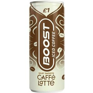 (12x250ml, Caffe Latte) Boost Energy Drink Iced Coffee Latte Espresso (12x250ml, Caffe Latte) Boost Energy Drink Iced Coffee Latte Espresso