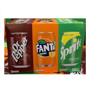 Coca Cola Dr. Pepper, Fanta, Sprite Cans, 330 ml Variety Pack of 30 Coca Cola Dr. Pepper, Fanta, Sprite Cans, 330 ml Variety Pack of 30