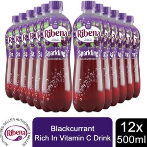 12x 500ml Ribena Blackcurrant Rich in Vitamin C Sparkling Juice Drink 12x 500ml Ribena Blackcurrant Rich in Vitamin C Sparkling Juice Drink