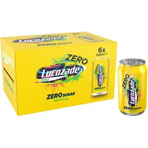 Lucozade Zero Tropical Can 6x330ml Lucozade Zero Tropical Can 6x330ml