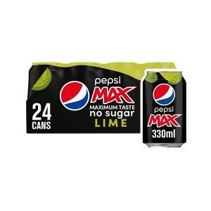 Pepsi Max Lime No Sugar Cola 330ml Can - Pack of 24, Maximum Taste Pepsi Max Lime No Sugar Cola 330ml Can - Pack of 24, Maximum Taste
