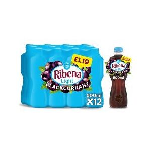 Ribena Light Blackcurrant 500ml – Pack of 12 No added sugar, Vitamin C, 100% r Ribena Light Blackcurrant 500ml – Pack of 12 No added sugar, Vitamin C, 100% r