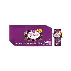 Ribena Blackcurrant Juice Drink 250ml - Pack of 24, No artificial colours or fla Ribena Blackcurrant Juice Drink 250ml - Pack of 24, No artificial colours or fla