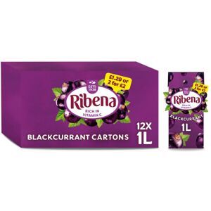Ribena Blackcurrant Juice Drink 1L - Ready to Serve, Rich in Vitamin C, No Artif Ribena Blackcurrant Juice Drink 1L - Ready to Serve, Rich in Vitamin C, No Artif