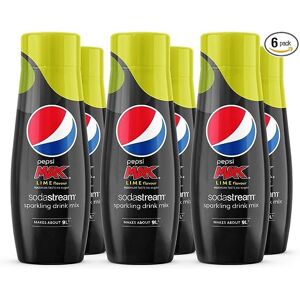 6 x SodaStream Pepsi Max Lime Sparkling Drink Mix 440ml 6 x SodaStream Pepsi Max Lime Sparkling Drink Mix 440ml