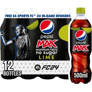 Pepsi Max Lime, 500ml (Pack of 12) Pepsi Max Lime, 500ml (Pack of 12)