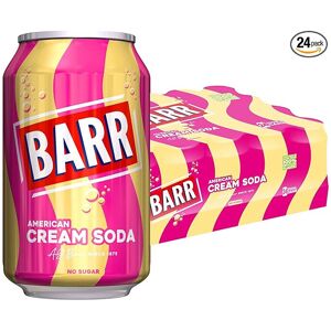 BARR since 1875 24 Pack American Cream Soda Zero No Sugar Sparkling Soft Drink w BARR since 1875 24 Pack American Cream Soda Zero No Sugar Sparkling Soft Drink w