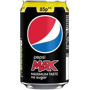 Pepsi Max No Sugar 330ml (Case of 24, 24 x 330ml) Pepsi Max No Sugar 330ml (Case of 24, 24 x 330ml)