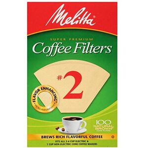 Melitta #2 Cone Coffee Filters, Natural Brown, 100 Count (Pack of 6) Melitta #2 Cone Coffee Filters, Natural Brown, 100 Count (Pack of 6)