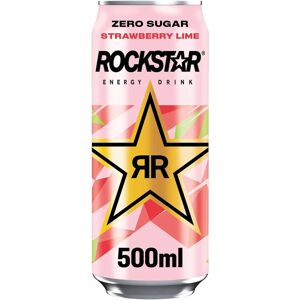 KidzBuzz (Pack of 12) Rockstar Refresh Strawberry Lime Drink 500ml Can KidzBuzz (Pack of 12) Rockstar Refresh Strawberry Lime Drink 500ml Can