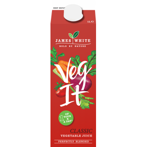 JAMES WHITE Veg It Classic Vegetable Juice 1L (Pack of 8) JAMES WHITE Veg It Classic Vegetable Juice 1L (Pack of 8)