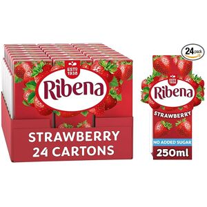 Ribena Strawberry Juice Drink Multipack 24x250ml No Added Sugar Real Fruit Rich Ribena Strawberry Juice Drink Multipack 24x250ml No Added Sugar Real Fruit Rich