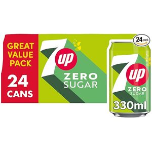 7UP Zero Lemon & Lime Cans 24 x 330ml - No Sugar, 7 Calories, Caffeine-Free Spar 7UP Zero Lemon & Lime Cans 24 x 330ml - No Sugar, 7 Calories, Caffeine-Free Spar