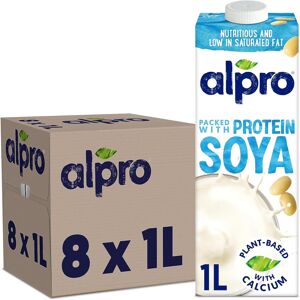 Alpro Soya Plant-Based Long Life Drink, Vegan & Dairy Free, 1L (Pack of 8) Alpro Soya Plant-Based Long Life Drink, Vegan & Dairy Free, 1L (Pack of 8)