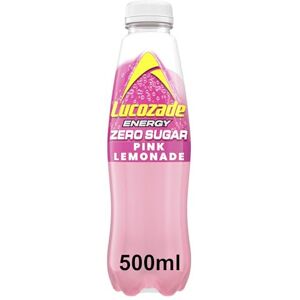 Lucozade Energy Zero Sugar Drink Pink Lemonade 12x500ml Lucozade Energy Zero Sugar Drink Pink Lemonade 12x500ml