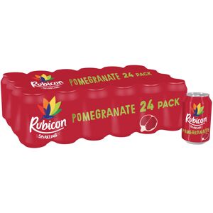 Rubicon 24 Pack Sparkling Pomegranate Flavoured Fizzy Drink with Real Fruit Juic Rubicon 24 Pack Sparkling Pomegranate Flavoured Fizzy Drink with Real Fruit Juic