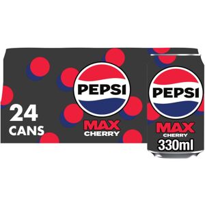 Pepsi Max Cherry No Sugar Cola Cans 24 x 330ml Pepsi Max Cherry No Sugar Cola Cans 24 x 330ml