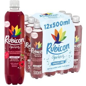 Rubicon Spring 12 Pack Black Cherry Raspberry, Sparkling Spring Water with Real Rubicon Spring 12 Pack Black Cherry Raspberry, Sparkling Spring Water with Real