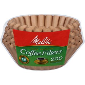 Melitta 8-12 Cup Basket Coffee Filters Natural Brown 200 Total Filters Count Melitta 8-12 Cup Basket Coffee Filters Natural Brown 200 Total Filters Count