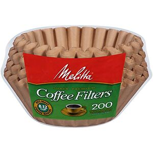 Melitta 8-12 Cup Basket Coffee Filters Natural Brown 200 Count (Pack of 8) Melitta 8-12 Cup Basket Coffee Filters Natural Brown 200 Count (Pack of 8)