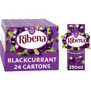 Ribena Blackcurrant Juice Drink Cartons - Multipack 24x250ml Real Fruit Rich Ribena Blackcurrant Juice Drink Cartons - Multipack 24x250ml Real Fruit Rich