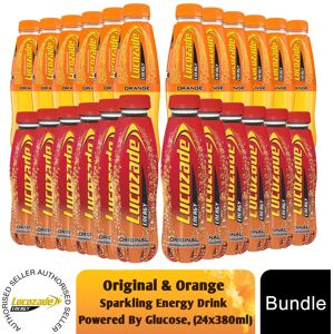 Lucozade Original & Orange Sparkling Energy Drink, 3x380ml Lucozade Original & Orange Sparkling Energy Drink, 3x380ml