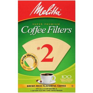 Melitta Cone Coffee Filter #2 100 Count- Natural Brown Melitta Cone Coffee Filter #2 100 Count- Natural Brown