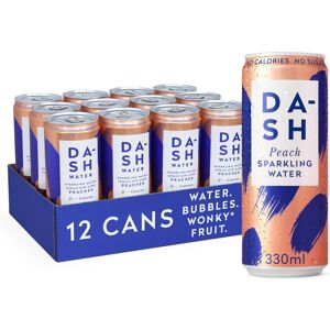 Dash Water Peach - 12 x Peach Flavoured Sparkling Spring Water - NO Sugar, NO Sw Dash Water Peach - 12 x Peach Flavoured Sparkling Spring Water - NO Sugar, NO Sw