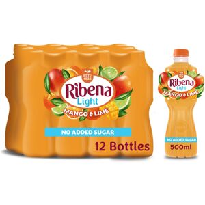 Ribena Mango and Lime Juice Drink No Added Sugar 500ml - Multipack of 12 Real Ribena Mango and Lime Juice Drink No Added Sugar 500ml - Multipack of 12 Real