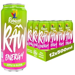 Rubicon RAW Apple & Guava Energy Drink, 12 x 500ml, High Caffeine Rubicon RAW Apple & Guava Energy Drink, 12 x 500ml, High Caffeine