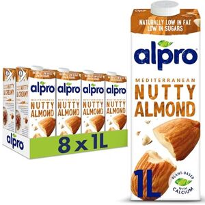 Alpro Almond Plant-Based Long Life Drink, Vegan & Dairy Free, 1L (Pack of 8) Alpro Almond Plant-Based Long Life Drink, Vegan & Dairy Free, 1L (Pack of 8)